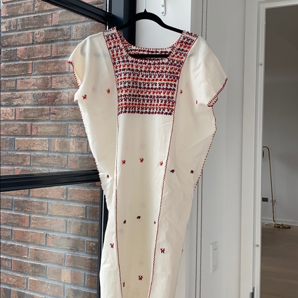 Hand embroidered Mexican dress